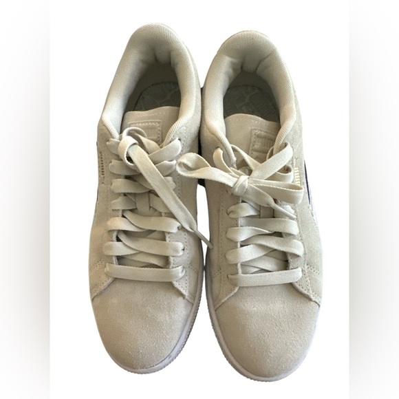 Puma Suede Lace Up Womens Beige Sneakers Shoes w/ color blocking sz 8.5 - Picture 7 of 7